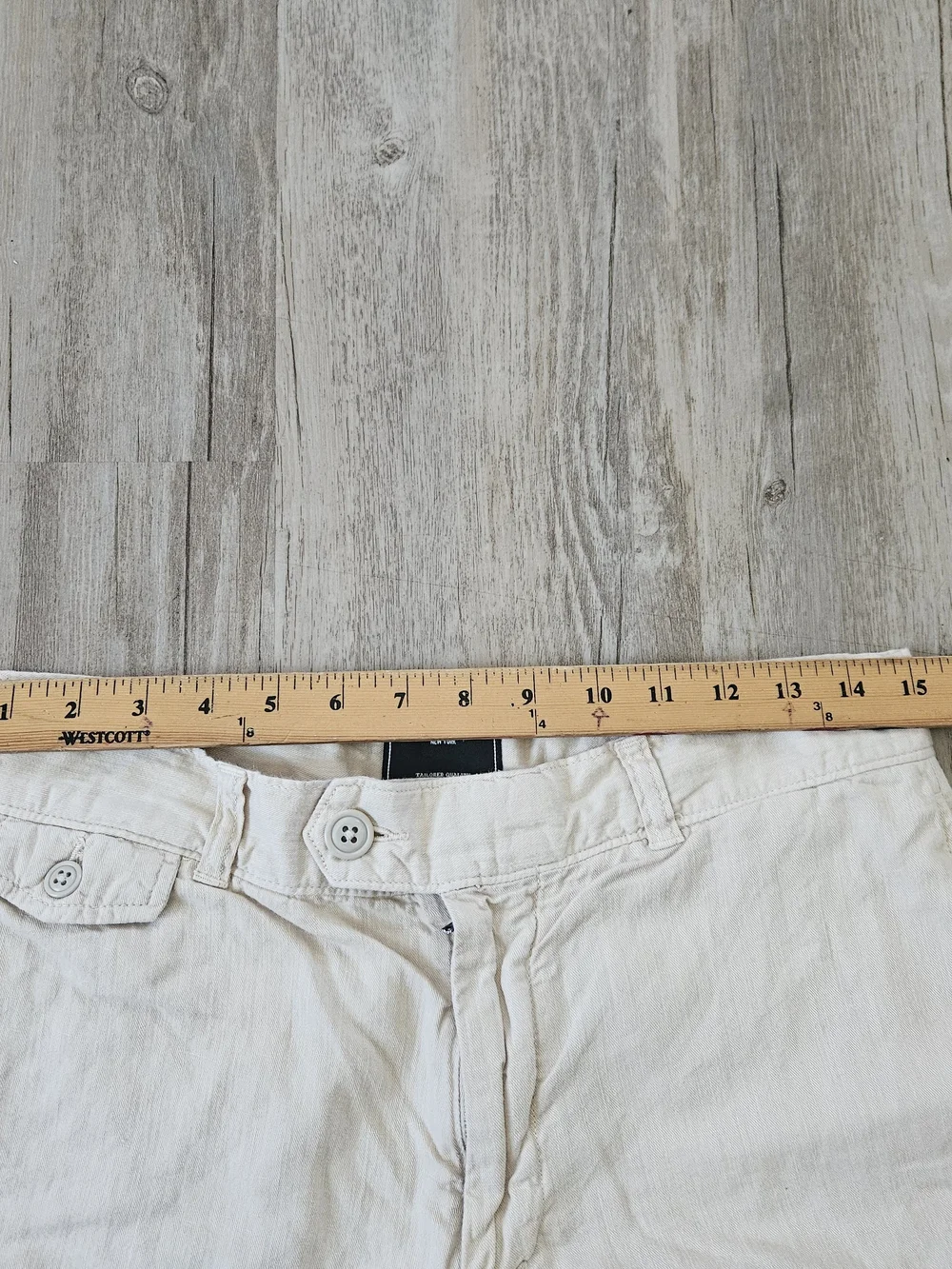Todd Snyder Men's Light Cream Cotton Linen-Blend Casual Hudson Shorts 31 7